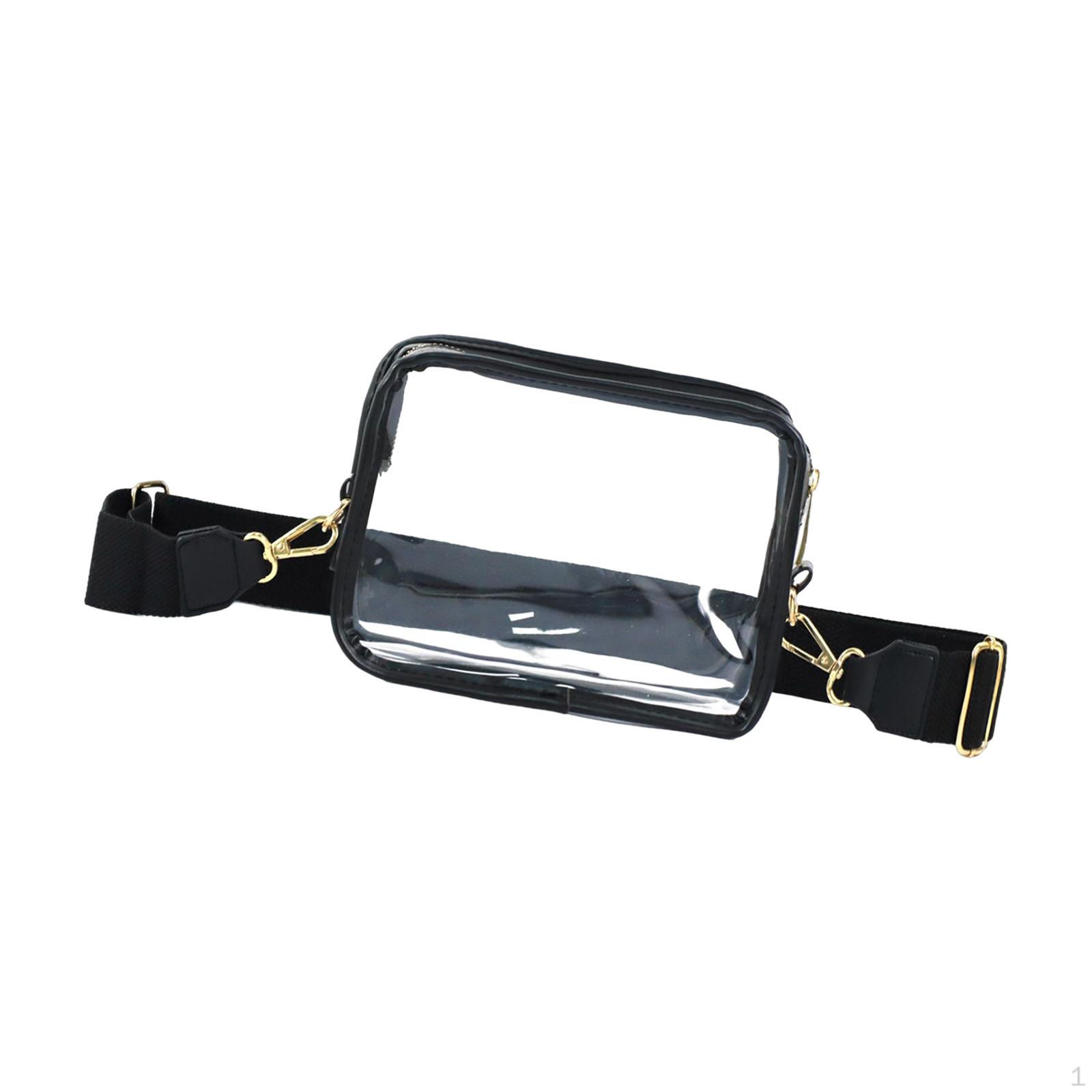 Clear Bag Transparent Crossbody Casual Lightweight Adjustable Strap Shoulder Zipper Closure