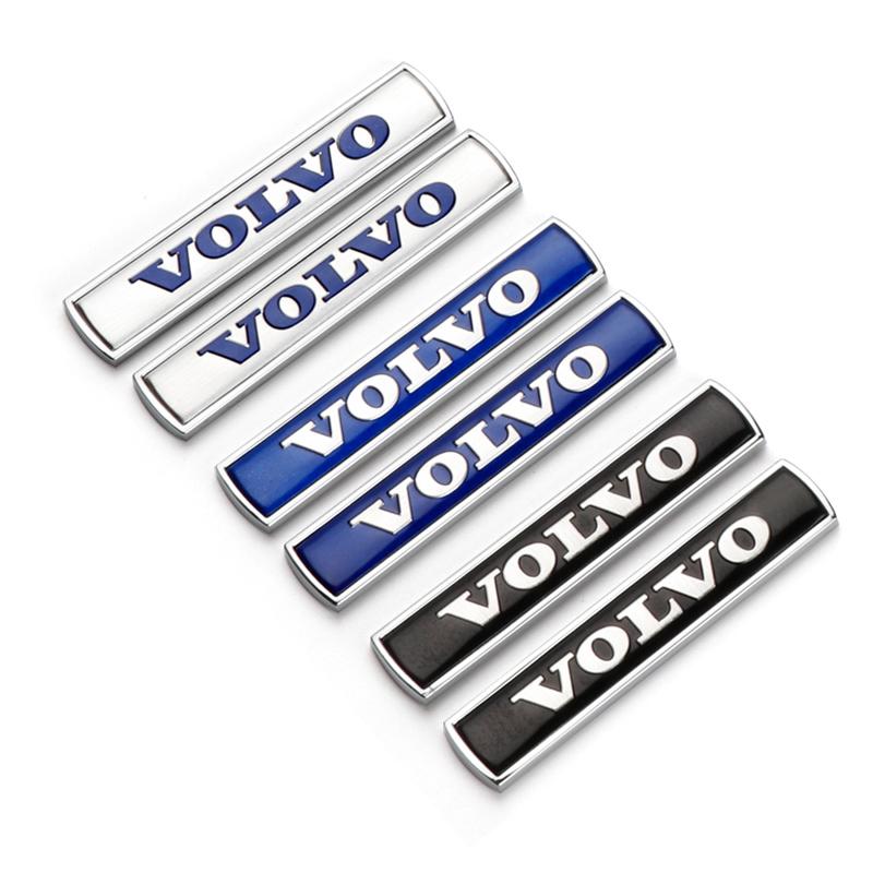 For Volvo Car Accessories 3D Aluminum Emblem Badge Car Stickers Decal For Volvo Xc60 Xc90 V40 V60 S60 V50 V90 S80 C40 XC40 V70 X ari632