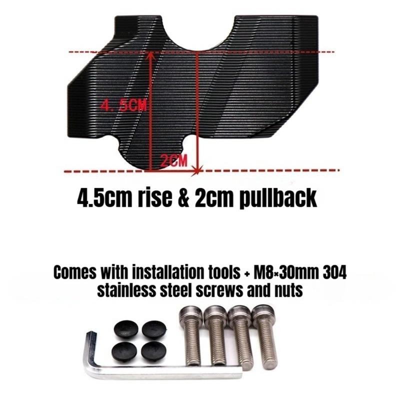 Black Motorcycle CNC Handlebar Bar Risers Clamps Kit For Harley Sportster S 1250 RH1250S -