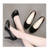 Fashion 2024 Black  Women Pumps High Heels Shoes Thick Heel Round Toe Pumps  Summer Autumn Fashion Shoes