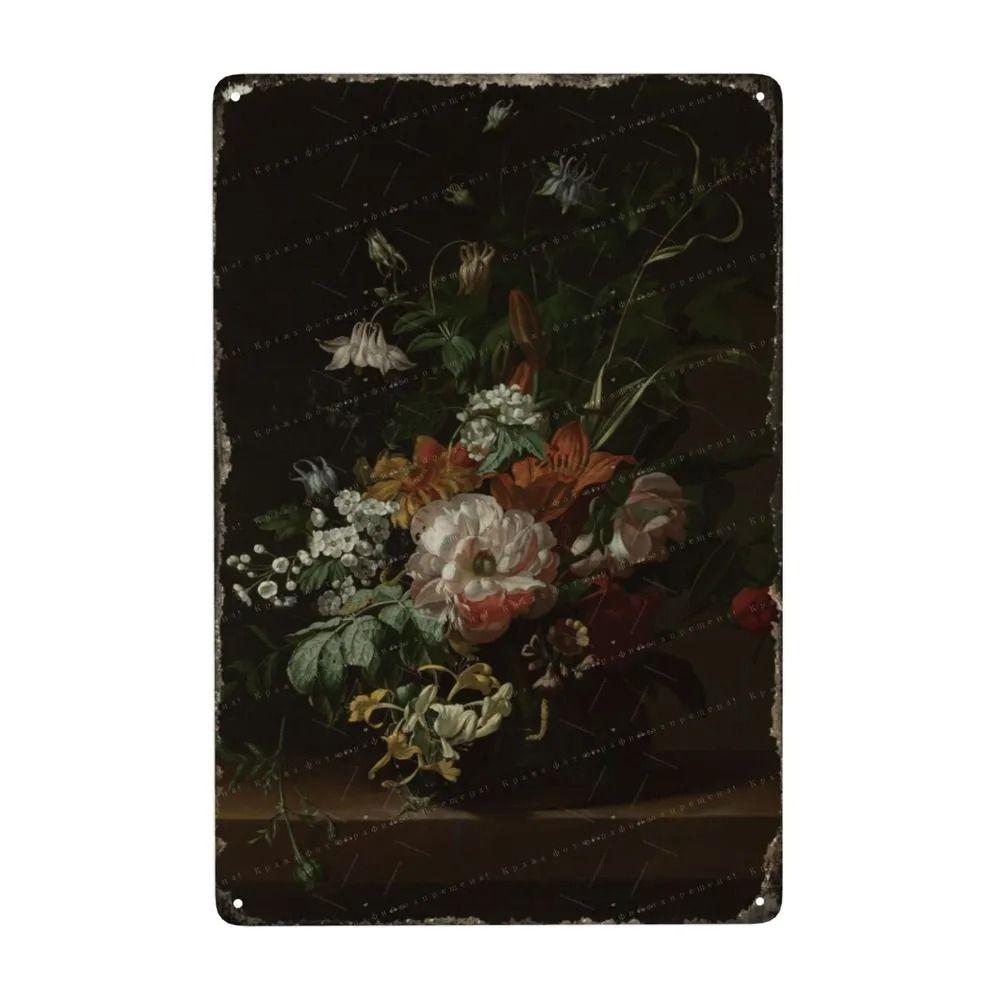 Oil Painting Style Retro Characters Landscapes Metal Tin Sign Wall Poster