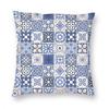 Blaues Delft Portugiesische Fliese Kissenbezug Kissen Für Sofa Azulejo Muster 45*45cm Kissenbezüge