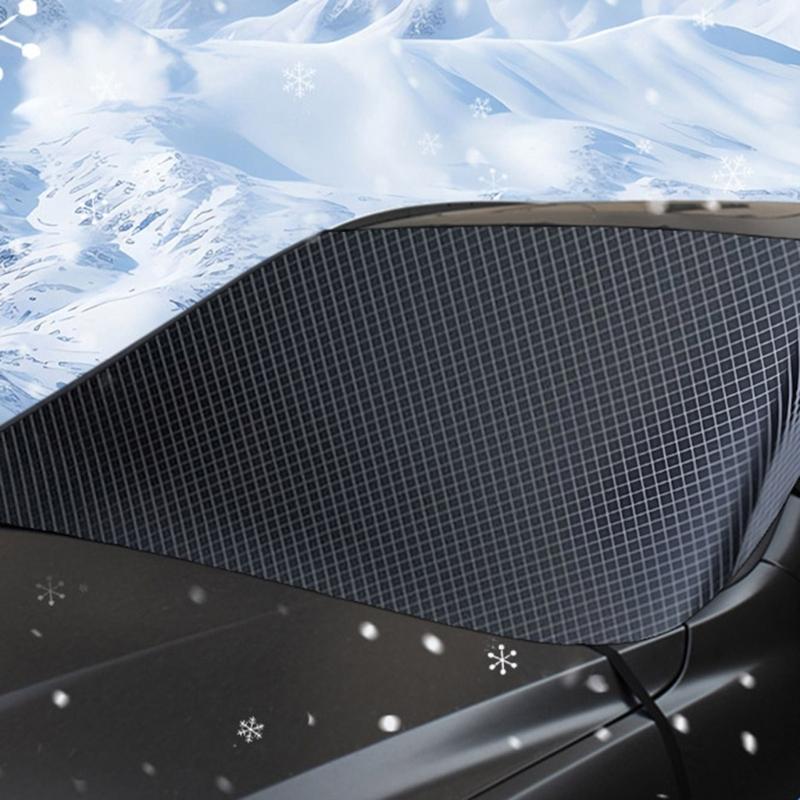 Front Windshield Protective Layer Strong Cloth Cover Extended Use Car Windshield Covers for Cold Climate & Sun Defense