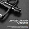 WEST BIKING 3 Bearings Bike Pedals Carbon Fiber Tube Ultralight Aluminum Widen Flat Pedal Anti-slip MTB Road Bike Pedals