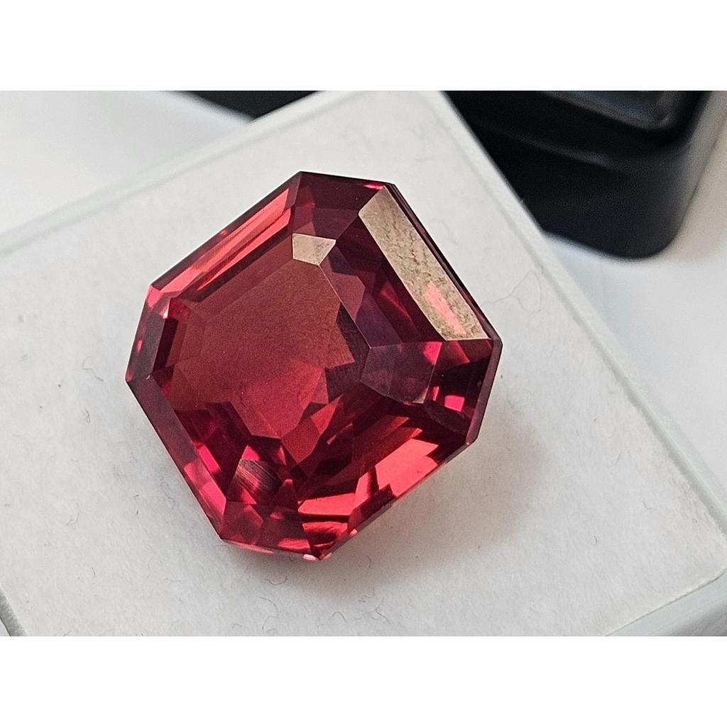 Stunning Natural Padparadscha Sapphire 11 Ct Asscher Cut Certified Gemstone
