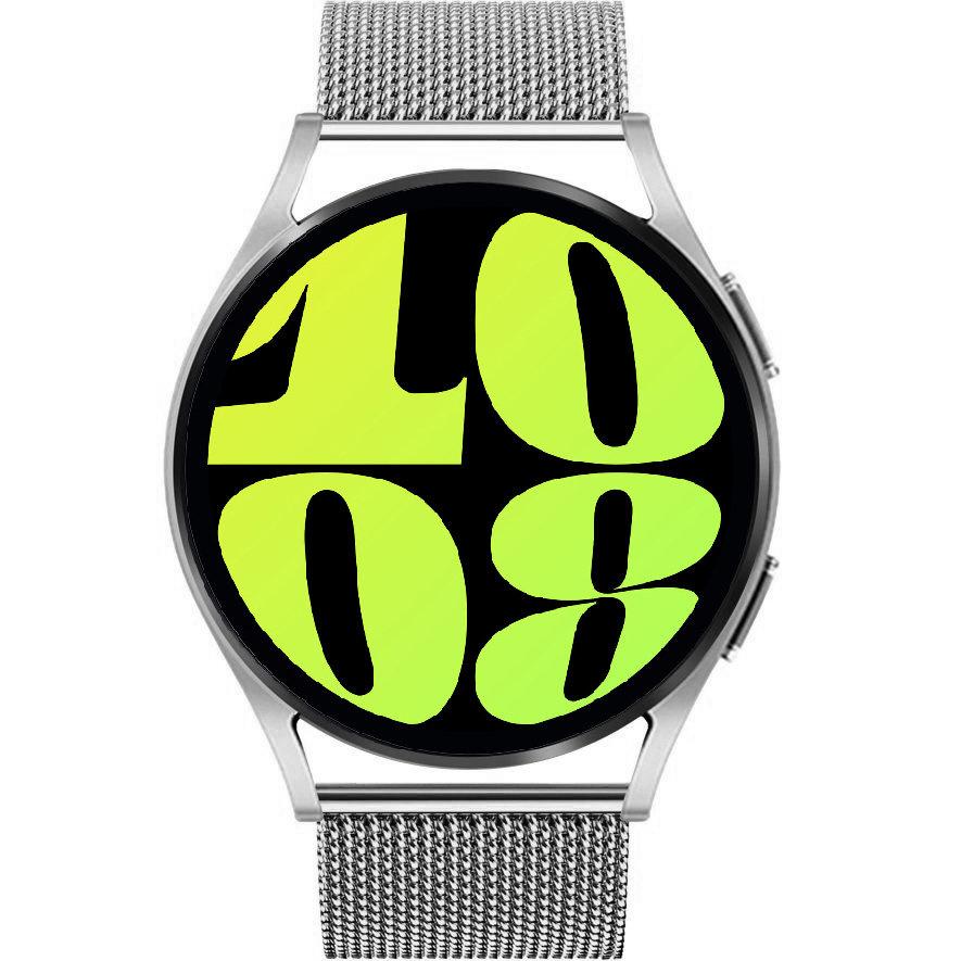 Bracelet + Case with Screen Protector for Samsung Galaxy Watch 6 44mm, Silver