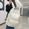 Backpack Female Junior Senior High School Student Schoolbag Solid Color Large Capacity Backpack