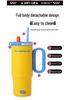 Jumbo Sunset Icebreaker Stainless Steel Thermos with Handle & Straw - Large Capacity, Portable Cold Storage for Outdoors
