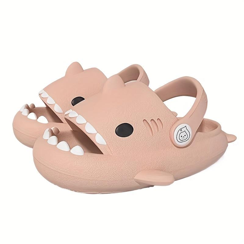 ZXCDINO Suitable for Boys and Girls Adorable EVA Shark Design Clogs, Breathable Lightweight Non Slip Soft Sole Slippers, Kids Footwear