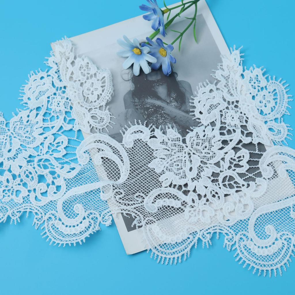Water Soluble Hollow Milk Silk Large Lace Eyelashes Lace Home Curtains Women'S Accessories Embroidery Barcode