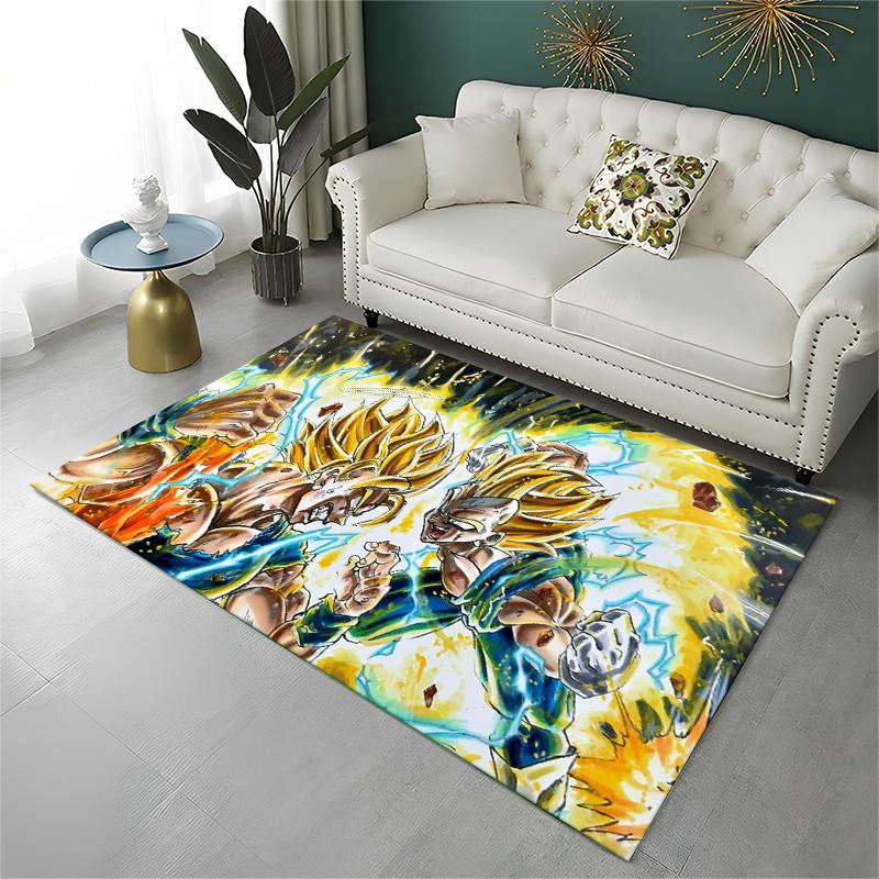 Tappeto Tappetino Anime Gioco Cartoon D-Dragon Ball per Stanza dei Giochi Camera da Letto Soggiorno Divano Decorazioni per la Casa, Tappeto per Area Bambini Tappetino Antiscivolo per Pavimento