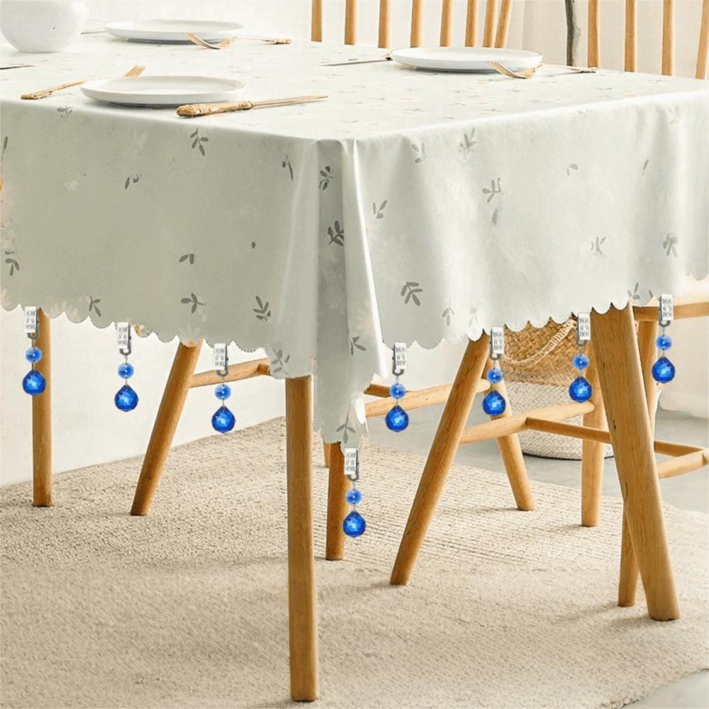 6 Stück Heavy Duty Glas Tischabdeckung Anhänger Winddicht Tischdecke Haken Hochzeit