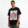 Trendy Anime Style Group Dinner Print T-shirts Unisex Casual Loose Tops For Anime Fans Pure Cotton T-shirt