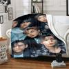 1pc Blanket Kpop Print Design, Lightweight Blanket for Sofa, Bed- Soft &Warm, Gift for All Seasons like Christmas, Halloween