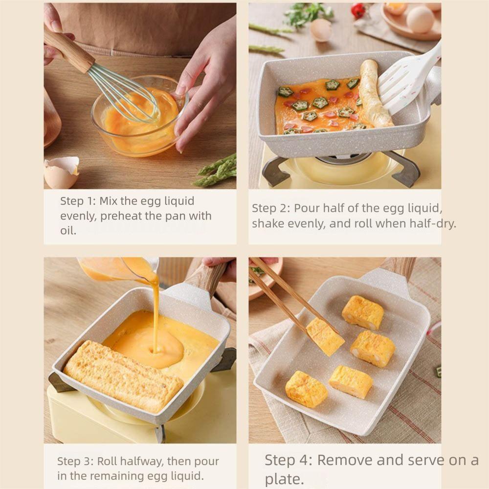 Nonstick Coating Steak Frying Pan Flat Surface Griddle Pan Thickened Omelette Pan  Home Kitchen