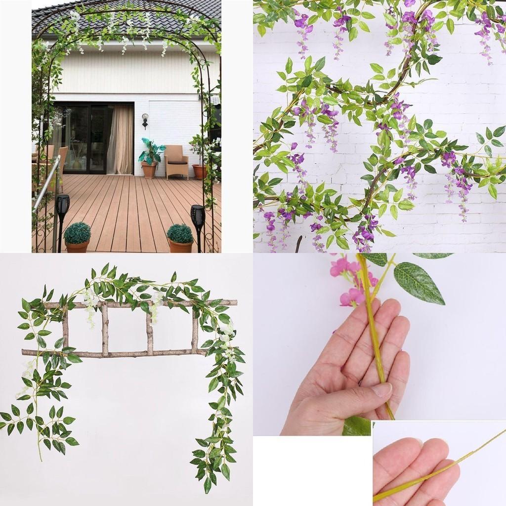 Beautifully Crafted 2x Artificial Wisteria Flower Vine With Vibrant Colors For Your Space