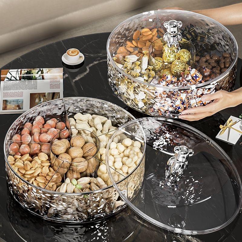 Soggiorno Tavolino da caffè Tavolo da pranzo Scatola per frutta secca Casa Vassoio per caramelle multi-scomparto con coperchio Scatola per frutta Ultimo Vassoio per snack Unico alla moda