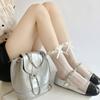 Women Booties Socks Ruffle Turn-Cuffs Summer Crew Socks Ballet Style Lace Ankle Socks Cute Bowknot Middle Tube Socks
