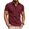 Polo estive da uomo a maniche corte che traspirano l'umidità Camicie casual con colletto Magliette da golf Polo leggere abbottonate slim fit Top da uomo