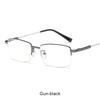Anti Blue Light Reading Glasses for Men Business Office Classic Women Memory Titanium Alloy Half Frame Presbyopic Glasses