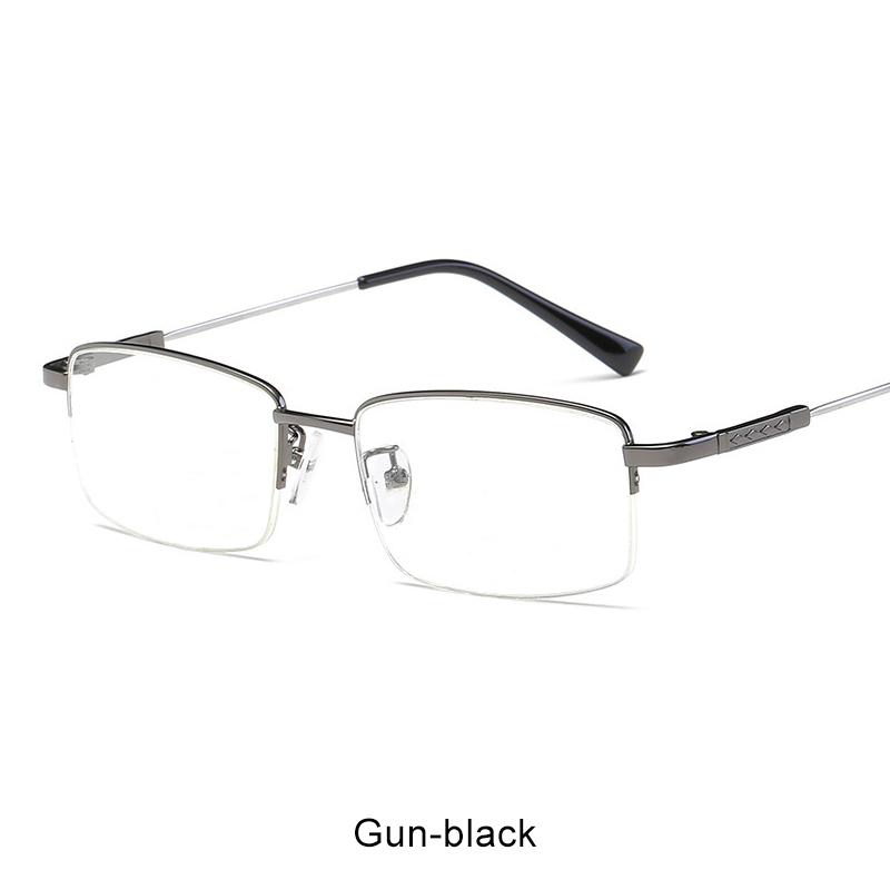 Anti Blue Light Reading Glasses for Men Business Office Classic Women Memory Titanium Alloy Half Frame Presbyopic Glasses
