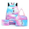 3Pcs/set Cartoon Demon Hunters Printed Backpack with Lunch Bag Pencil Case for Teenager Girl Boy Large Capacity Waterproof Bookbag Gift Mochila