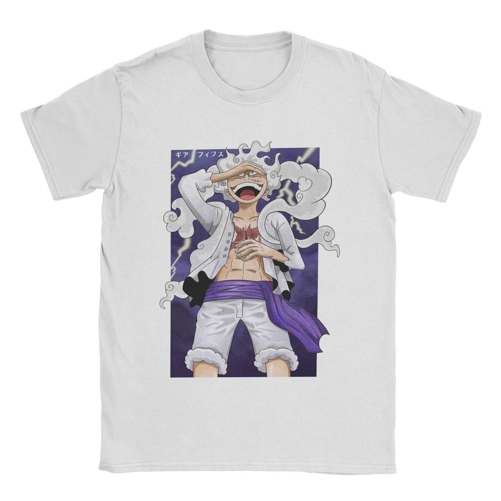 One Piece Luffy Wanted Bounty Nika Gear 5 4th Yonko TShirt Unisex Cotton Tops Funny Crewneck Short Sleeve