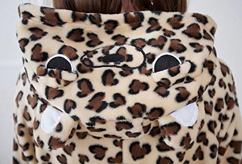 Leopard Kigurumi Pajamas for Adults, Loungewear, Animal Cosplay Costume, Halloween, Christmas, Unisex (Size M (159cm-168cm))