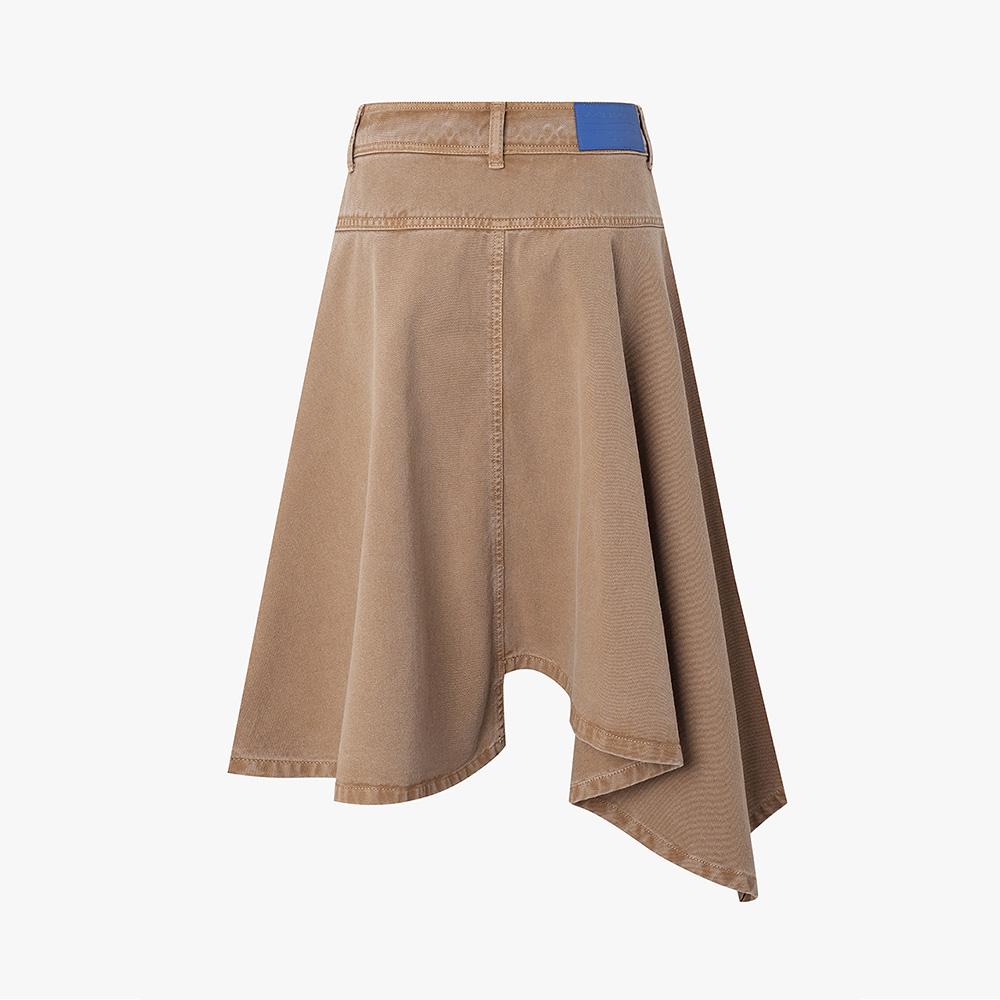 Ibiem Flare Denim Skirt Emp1Dsk030