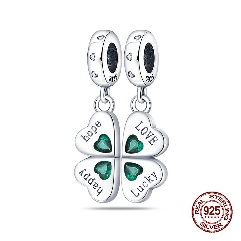 Charms Copper Fit Charms 3Mm Original Bracelet Four Leaf Clover Womens Tree Of Life Beads Diy Fine Jewelry Gift
