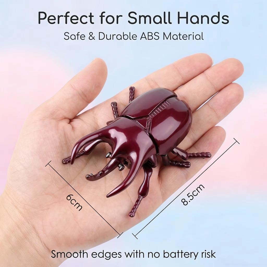 3 Pièces Jouet Scarabée Licorne à Remonter Insecte Réaliste Éclaircissement Éducatif Science Interactif Amusant Cadeaux de Fête d'Anniversaire pour Adultes