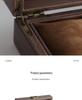 Dustproof Wood Grain Leather Jewelry Watch Box with Glass Display Top
