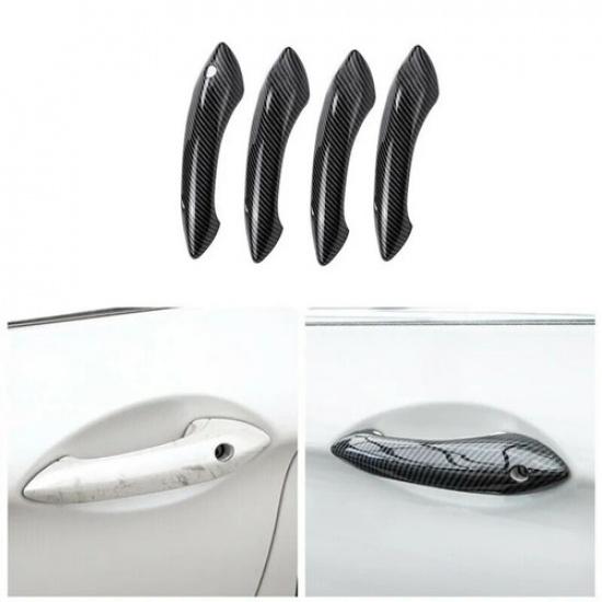 ABS Carbon Fiber Exterior Door Handle Cover Trim for BMW 5 Series F10 2011-2016