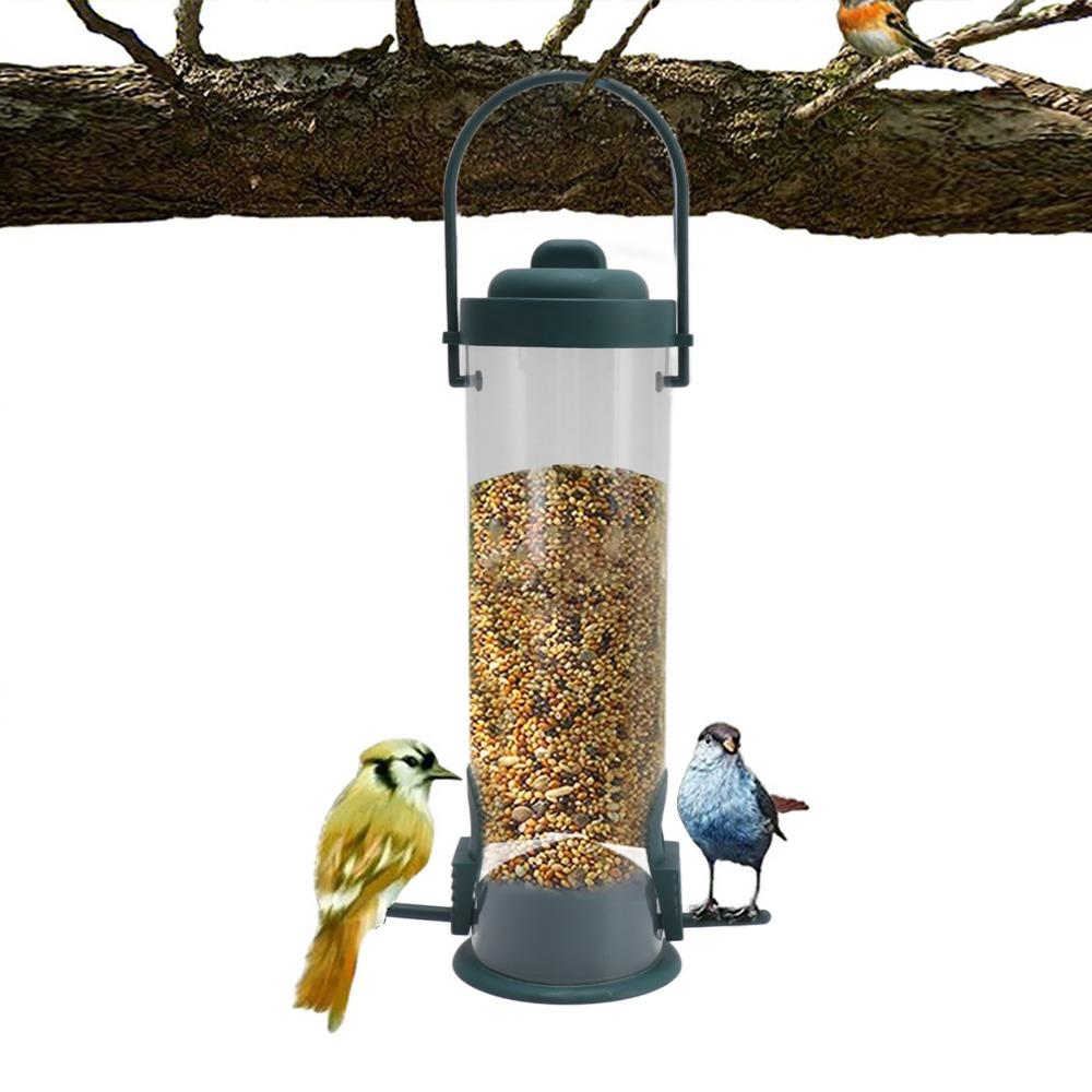 2 Sets Durable Hanging Finch Feeder Transparent Hanging Bird Feeder Wild Bird Feeder Backyard