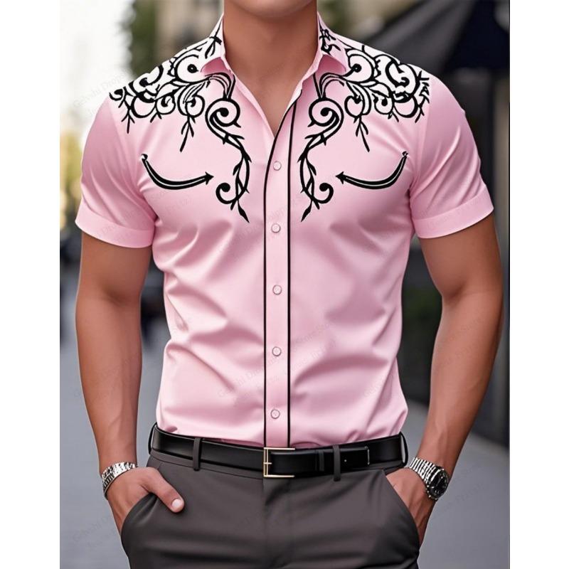 Men's Western Style Shirt Vintage Clothes Denim Cowboy 3d Print Country Shirt Men Women Fashion Short Sleeve Casual