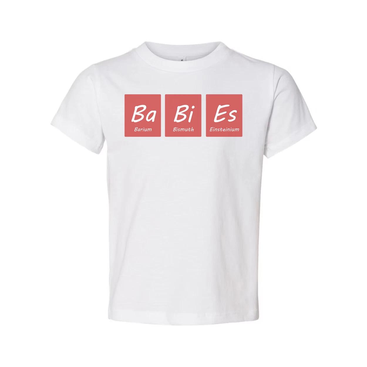 

Science Themed Unisex T Shirt With Ba Bi Es Periodic Table Blocks Design For Che XL
