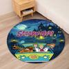 Scooby-Doo Printed Round Rug Carpet Chair Rug Area Rug Entryway Doormats,for Office Chair Living Room Bedroom Kitchen Room.