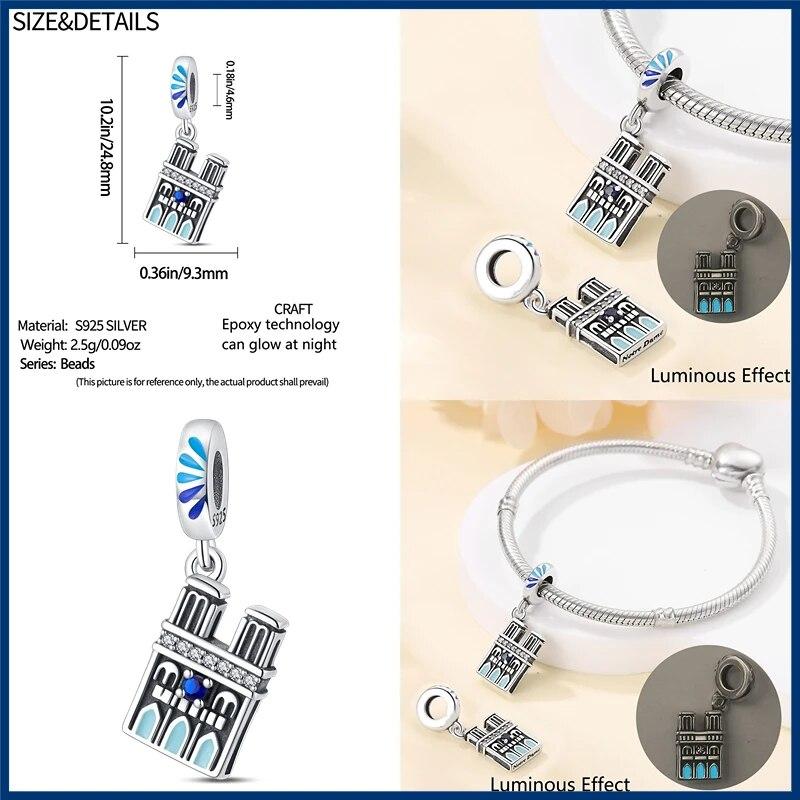 100% 925 Sterling Silver Firefly Charms Evil Eye Air Balloon Blue Charms FitNew Original Bracelet DIY Jewelry Making