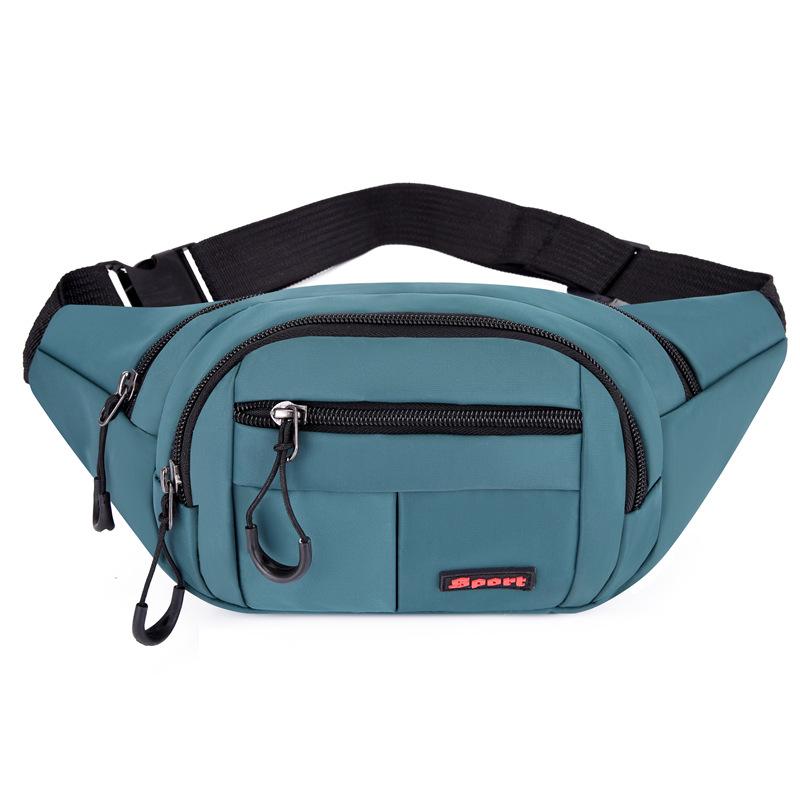 Large-capacity change cashier bag, leather film waterproof couple messenger bag, travel fashion versatile shoulder fanny pack