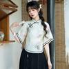 Daily Republic of China style new Chinese Suzhou cheongsam improved young women's high-end top two-piece skirt spring and summer wear