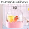 Bird Cage Mounted Shower Room Antisplashing Hangable Cage Bath Tub for Parakeets