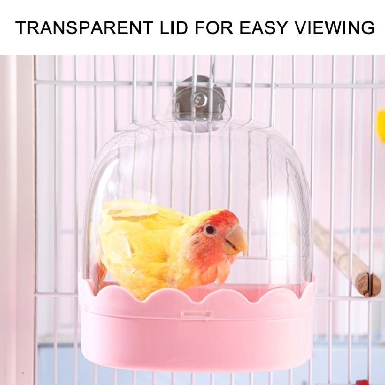 Bird Cage Mounted Shower Room Antisplashing Hangable Cage Bath Tub for Parakeets