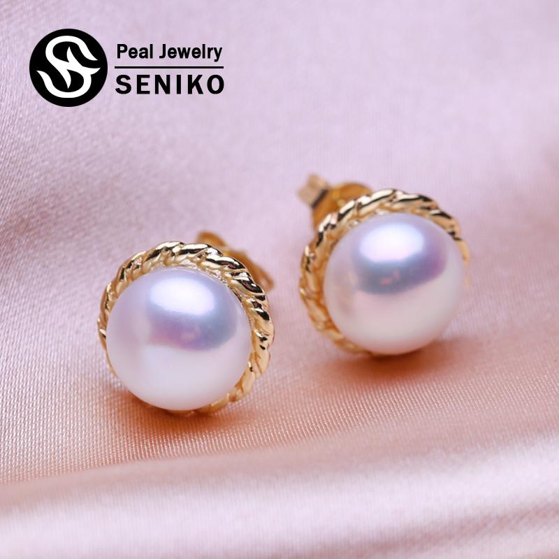 

Серьги SENIKO с натуральным пресноводным жемчугом, геометрический дизайн, модные серьги с листьями кубического циркония для женщин, подарок для девочек