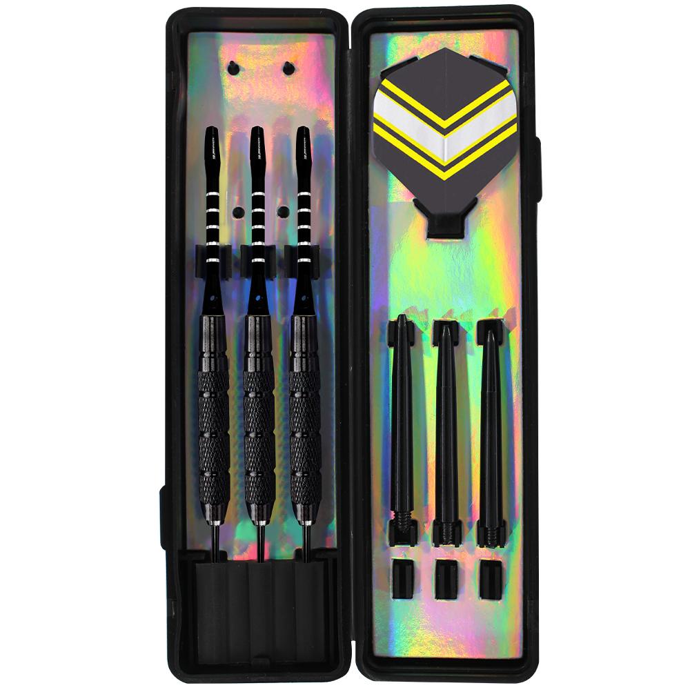 Hot Sale Iron Shafts and Brass Barrels Silver Iron Tip Darts with National Flag Flights 3 Pieces/Box