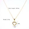 Women Colorful Full Zircon Heart Shaped Titanium Steel Clavicle Necklace