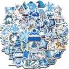 50PCS Blue Winter Stickers Scrapbooking Laptop Graffiti Room Community Art Picture Diary Fashion Phone Fun Christmas Sticker
