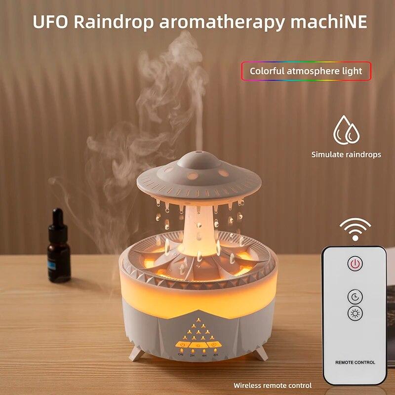 

Увлажнитель воздуха Rain Cloud Night Light со звуком капель дождевой воды и 7-цветной светодиодной подсветкой, диффузор эфирного масла, ароматерапия