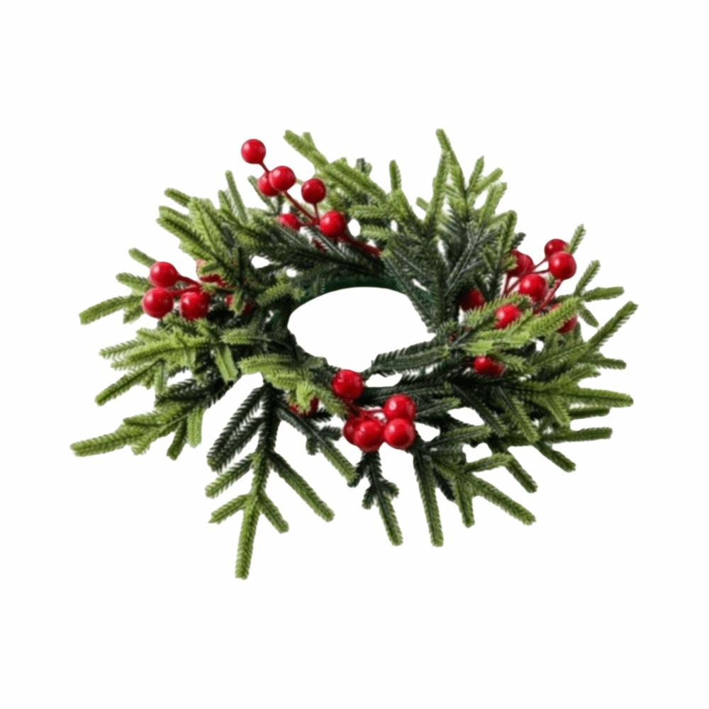 Künstliche Blume Blumen Kranz Kerzenhalter Kiefer Kerzenständer Girlande Partydekoration