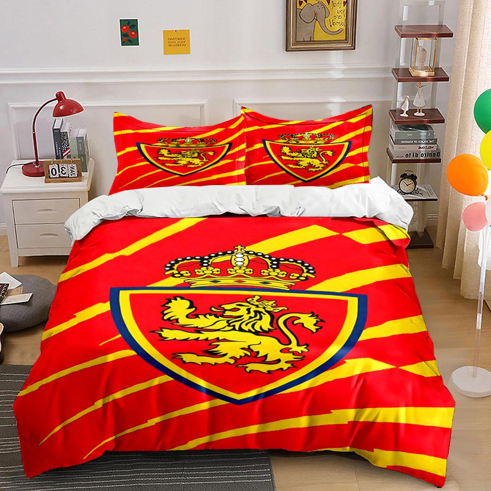 Crowned lion emblem pattern. Bedding sets Duvet cover sets Duvet covers Pillowcases(1*Duvet Cover 2*Pillowcases without duvet insert)