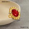 GEMCHIC Women's Vintage Geometric Earrings 18K Gold Plated Stainless Steel Studs with Faux Agate for Fashion Daily Life